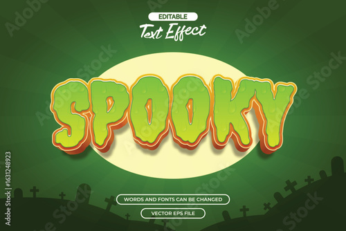 Spooky editable text effect with 3d text style