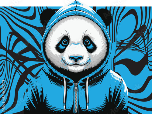 Cool panda for streetwear design