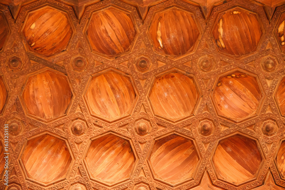 Fototapeta premium Islamic Wooden Ceiling Detail background