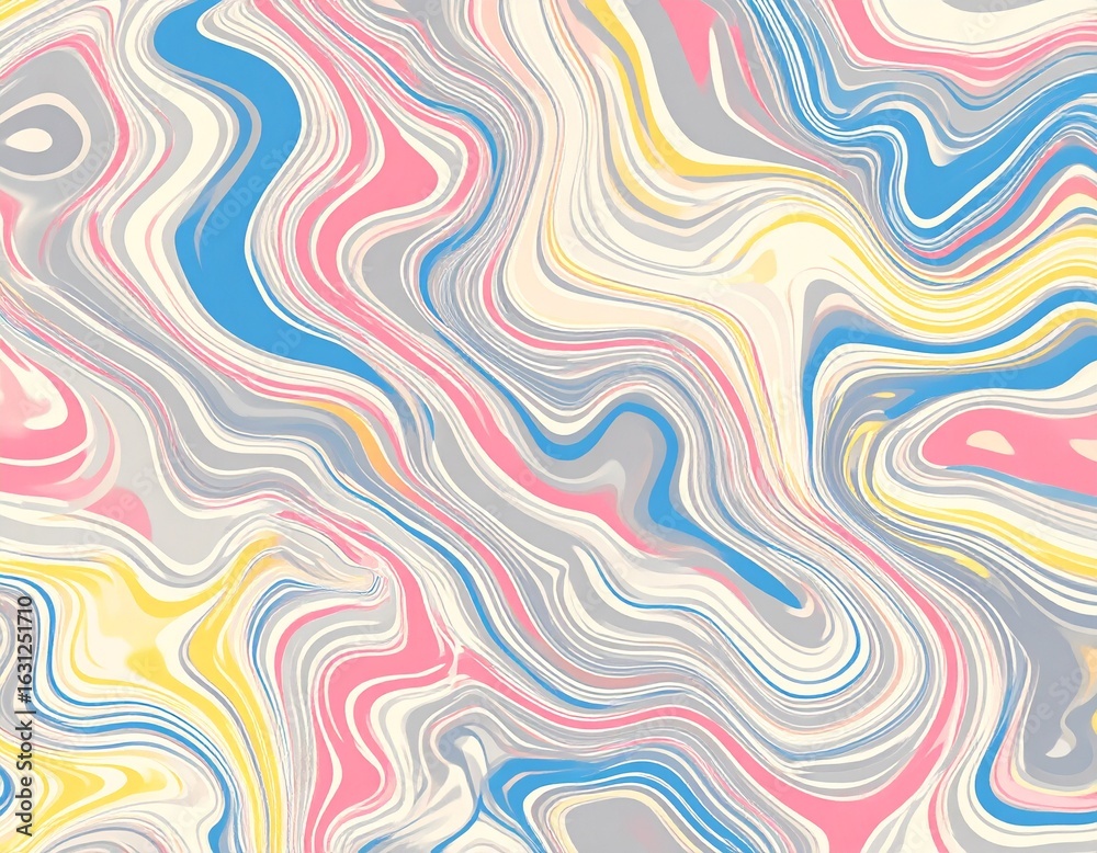 Obraz premium Vibrant pastel marble background with swirling colors for a modern, artistic touch and elegant design