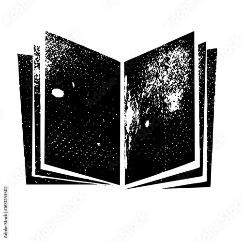 Vector Open book with textured pages
