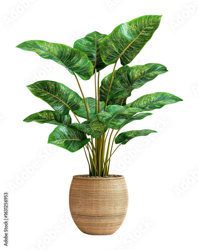 PNG Real potted windowleaf plant eco-friendly decorative botanical.