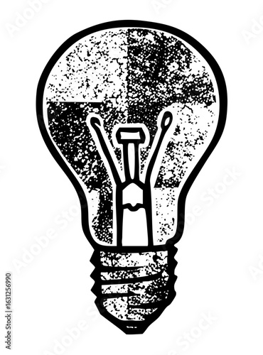 Vector Detailed of a lightbulb with internal components.
