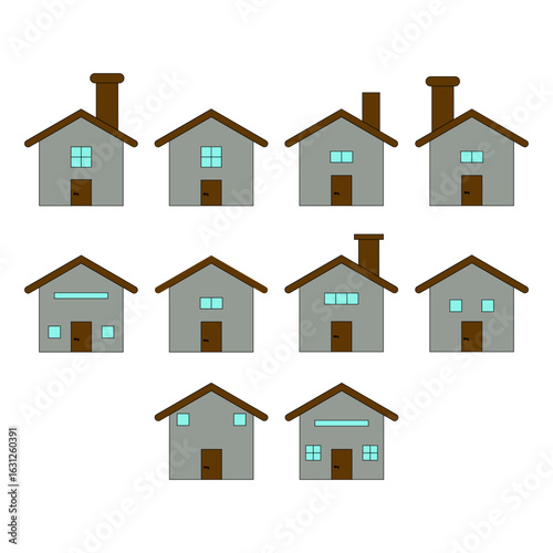 Modern House Icon Illustration – Minimalist and Editable Vector Element