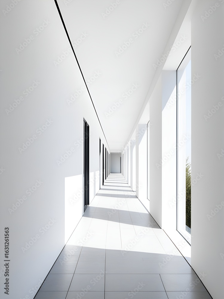 Obraz premium Architectural Corridor - Minimal Perspective