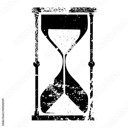 Vector Vintage hourglass depicts the passage of time.