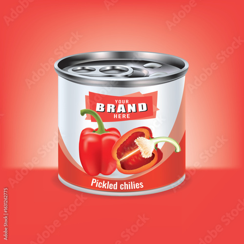 Design of aluminum cans for pickled chilies
