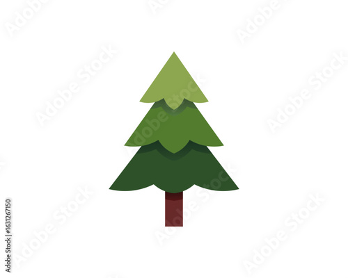Flat Pine Tree Vector Ilustration

