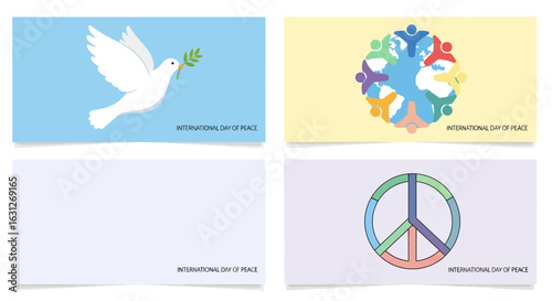 Inspiring International Day of Peace Designs featuring a Dove, Global Unity and the Iconic Peace Symbol for a Peaceful World