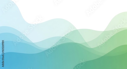 Abstract gradient waves background with flowing layers creates modern design
