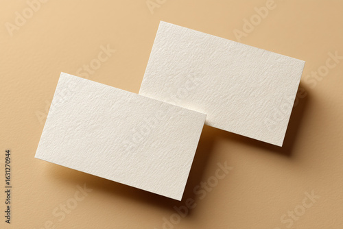 A high quality photography of  blank business card/ shop card for mock-up and presentation. 