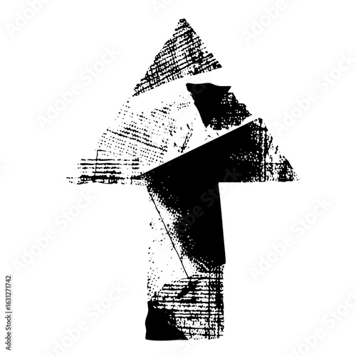 Vector Silhouetted figure with conical hat and shoulder yoke carries goods.