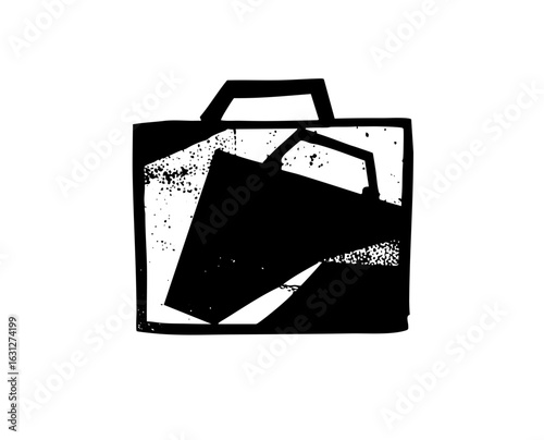 Vector Overlapping shopping bags vector .
