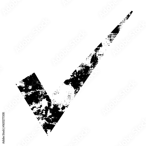 Vector Distressed checkmark displays approval and validation.