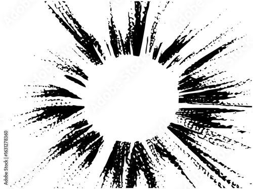 Vector Dynamic burst of radiating lines creates an impactful explosion effect.