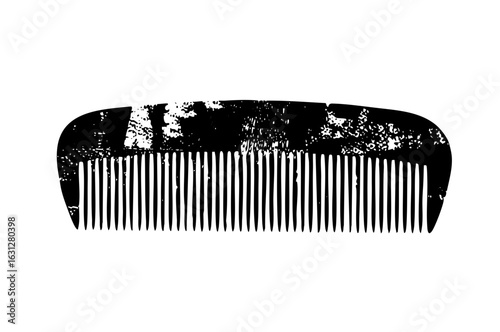 Vector Black comb with parallel teeth