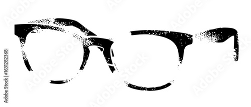 Vector Minimalist face with expressive eyes and a smile.