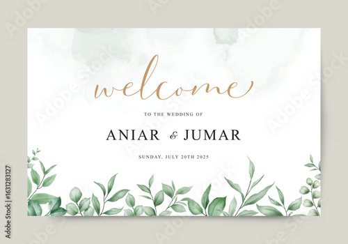 Wedding welcome card background template, cover, banner, card etc.