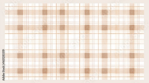 Classic seamless plaid design in soft beige and earth