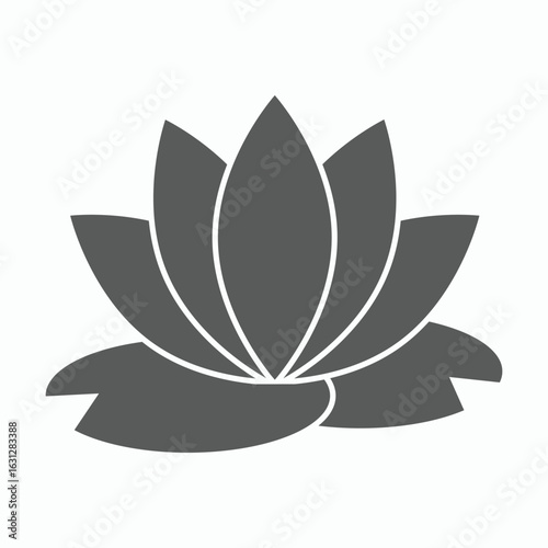 lotus flower icon, lotus vector, water lily illustration