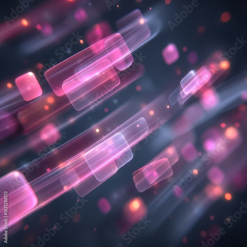 Vivid colors in dynamic abstract light patterns of digital art