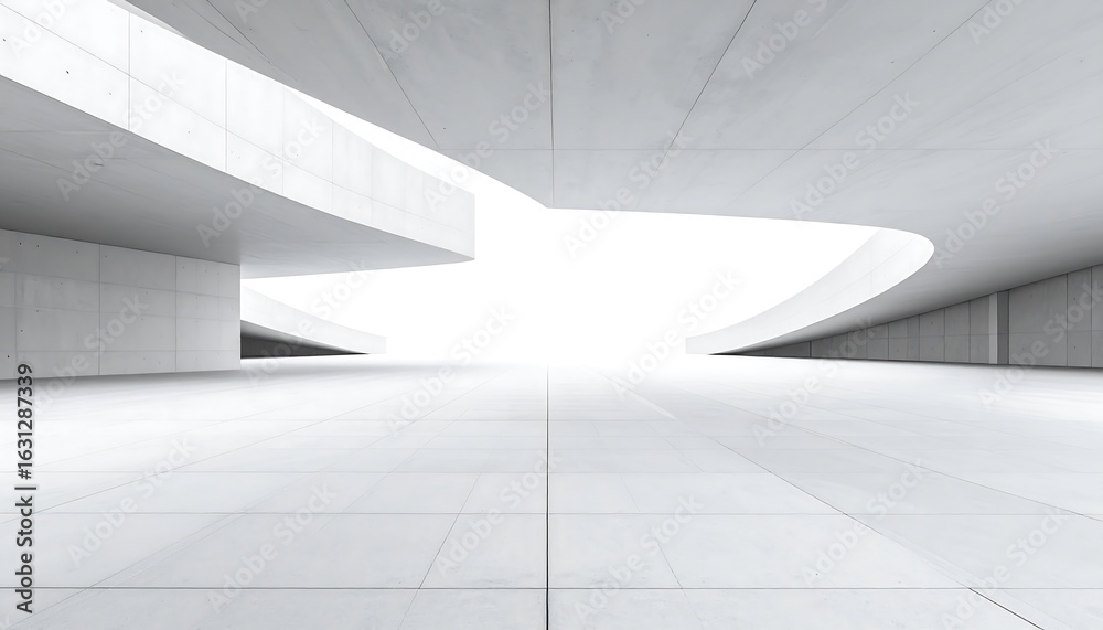 Obraz premium Modern concrete architectural space