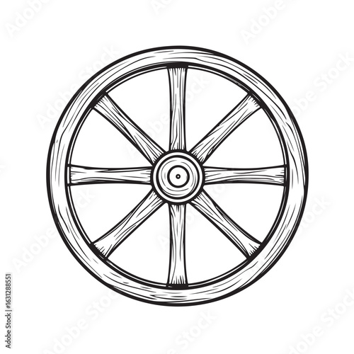 wooden wheel silhouette,  wheel silhouette icon, wheel vector silhouette, isolated wheel Vector,wheel Silhouette,wheel icon set, black wheel symbol for you,color Vector illustration, 
