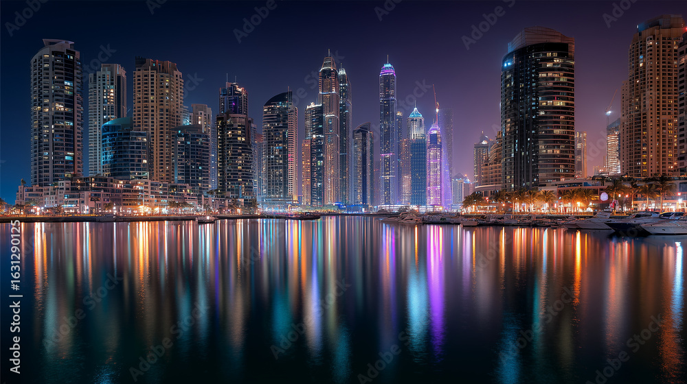 Fototapeta premium dubai marina at night