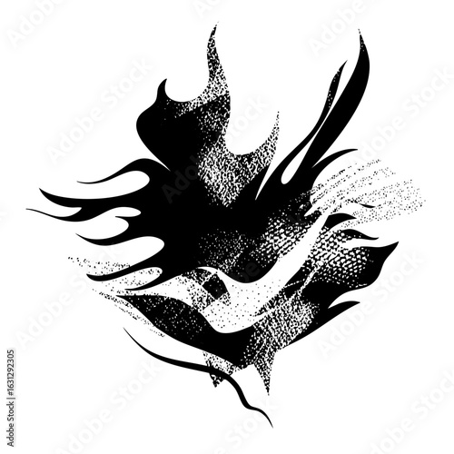 Vector Abstract black with textured details.