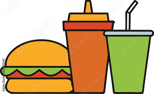Fast food drive thru meal arrangement