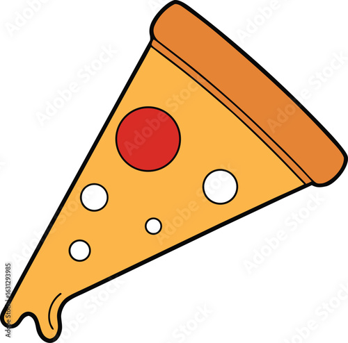 Giant new york pizza slice with realistic oil spots