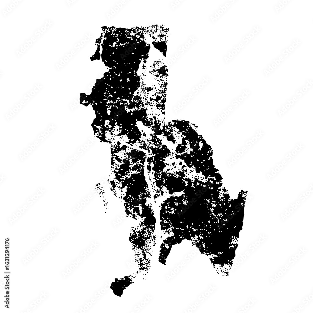Obraz premium Vector Abstract canine silhouette showcases a textured dog .