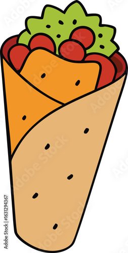 Tandoori chicken wrap with grilled flatbread advertisement banner