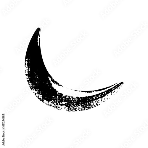 Vector Abstract black moon .