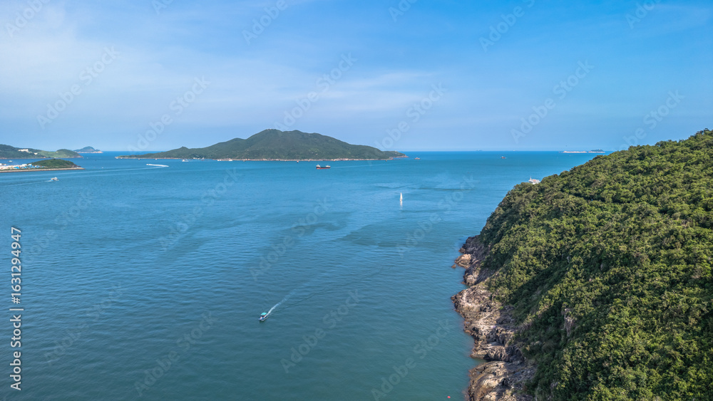 Fototapeta premium July 27 2025 Scenic Coastal Views from Cape Collinson, Hong Kong
