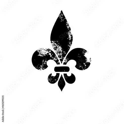 Vector Elegant floral emblem with stylized petals and central stem.