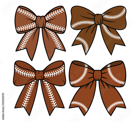 American Football Coquette Bow Vector