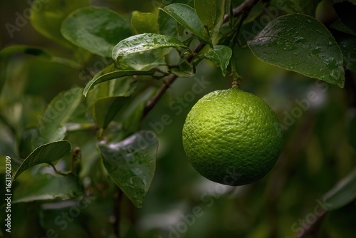 Wallpaper Mural Fresh lime on a tree branch Torontodigital.ca