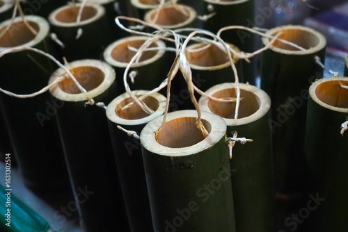 Water bottle made from bamboo