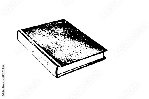 Vector Distressed book with textured cover.