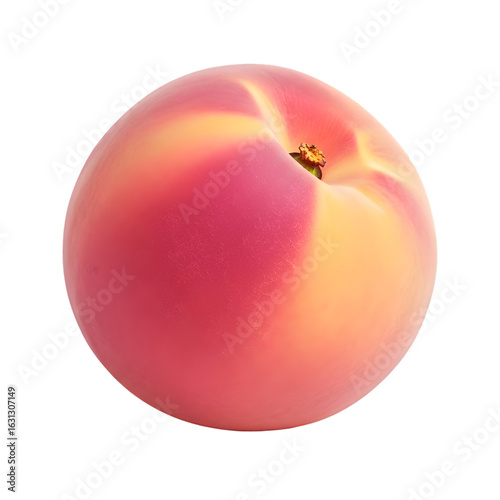 Juicy ripe peach with vibrant colors, perfect for summer recipes and healthy eating inspiration