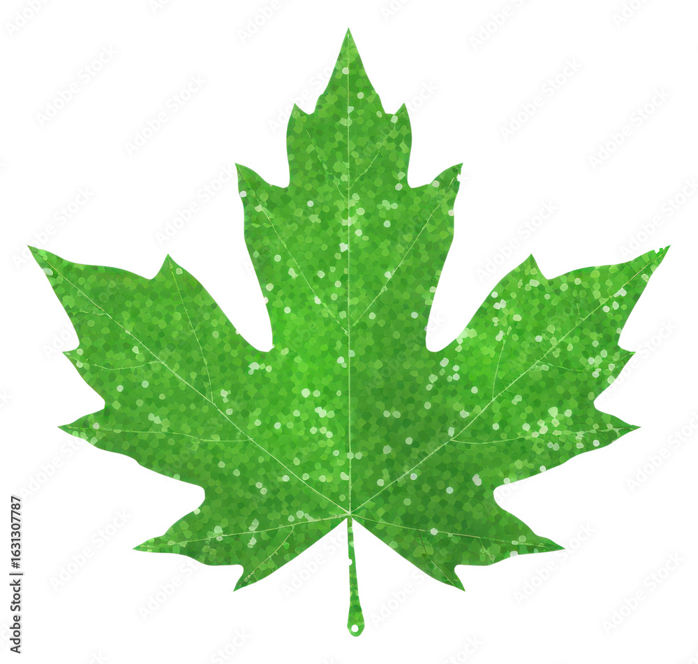 Fototapeta premium PNG Green color maple leaf icon plant shape tree.