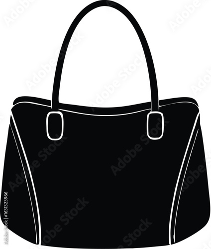  hand bag silhouette vector
