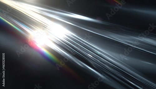 Abstract, diagonal light streaks