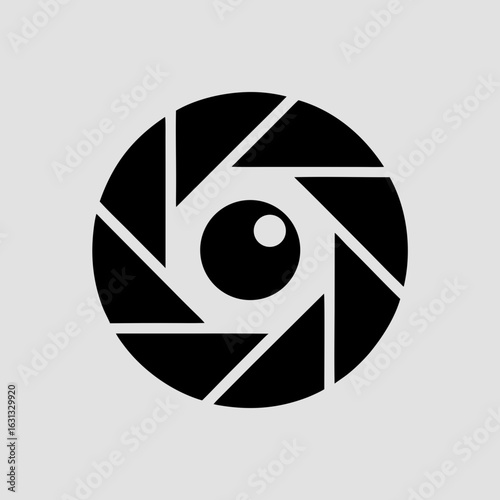 Camera Eye in Geometric Design – Abstract Photography Vision Logo