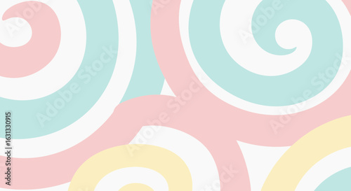 Pastel swirls background with gentle circular patterns in soothing hues