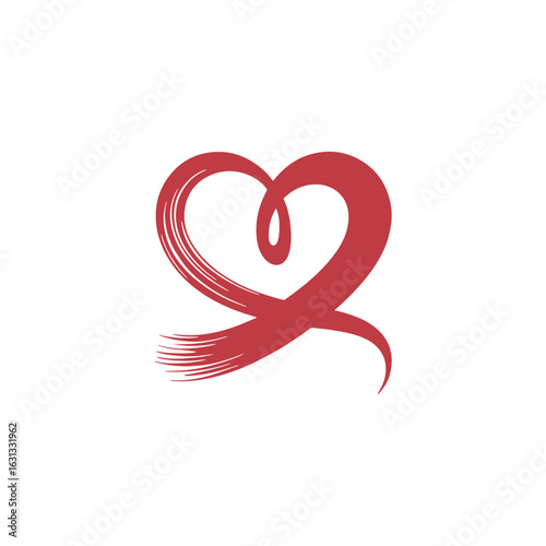 Unique heart logo Modern and minimalist vector and abstract logo