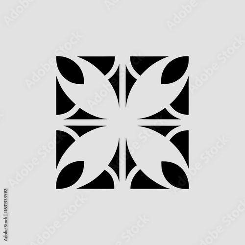 Solar Panel Cube Geometric Logo Design