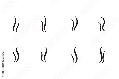 Smoke icon. Steam Smoke flat icon set. vector illustrator. eps10