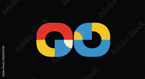 Circles merge on black background, creating a visual symbol for creativity usage